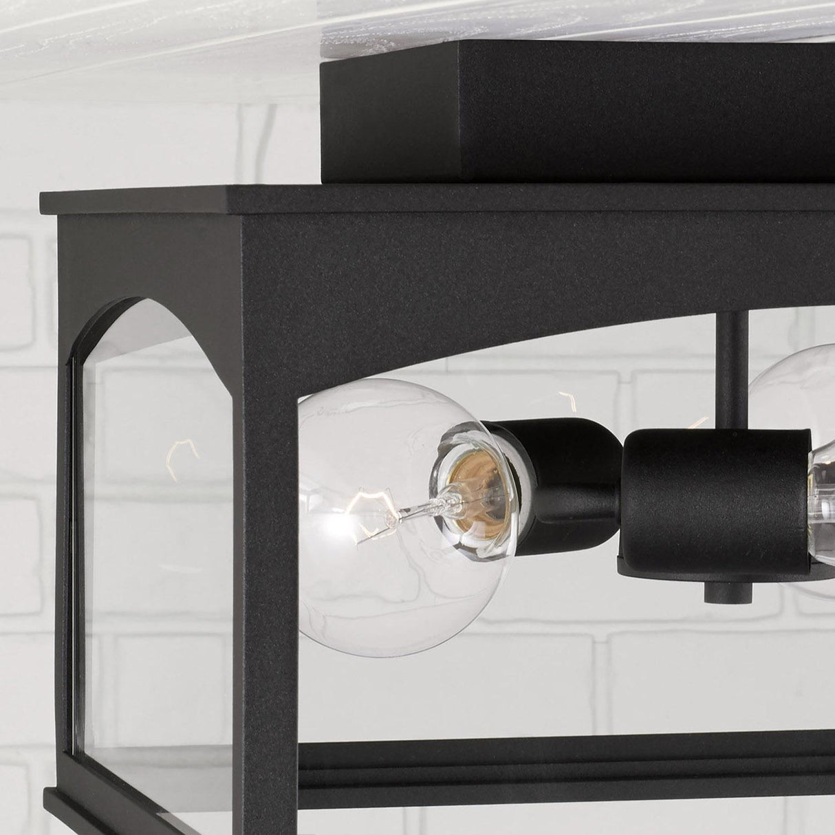 Capital Lighting 946731BK Burton 3 Light Outdoor Flush Black