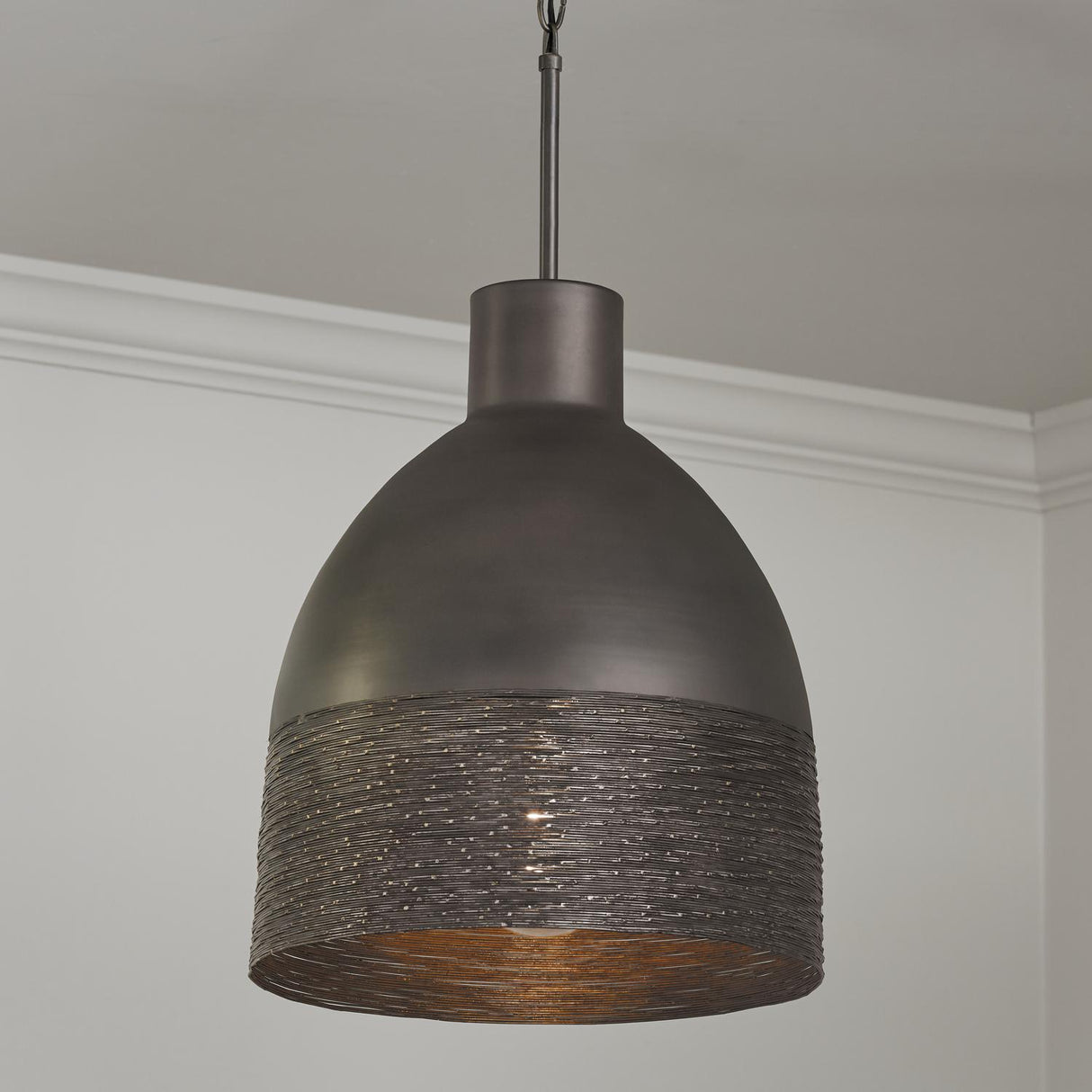 Capital Lighting 335112GI Sana 1 Light Pendant Grey Iron