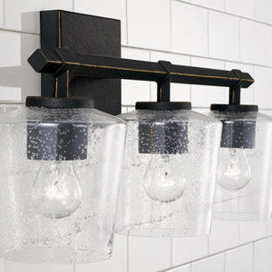 Capital Lighting 145231IH-526 Ogden 3 Light Vanity Brushed Black Iron
