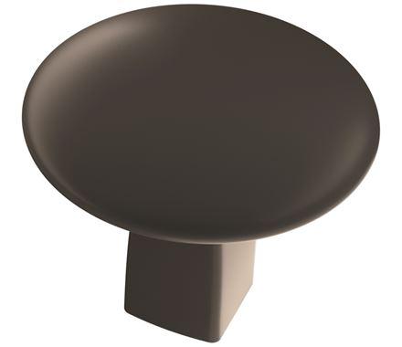 Amerock Cabinet Knob Matte Black 1-1/4 inch (32 mm) Diameter Riva 1 Pack Drawer Knob Cabinet Hardware