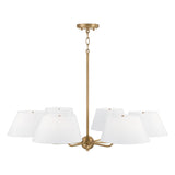 Capital Lighting 450461AD Welsley 6 Light Chandelier Aged Brass