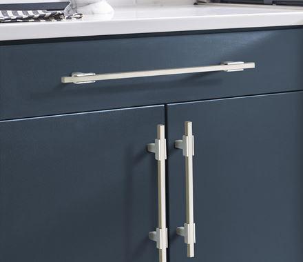 Amerock Cabinet Pull Polished Chrome/Satin Nickel 10-1/16 inch (256 mm) Center to Center Urbanite 1 Pack Drawer Pull Drawer Handle Cabinet Hardware