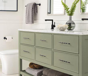Amerock BP36648MBKPN Carrione Cabinet Pull, 3-3/4 in (96 mm) Center-to-Center, Marble Black/Polished Nickel