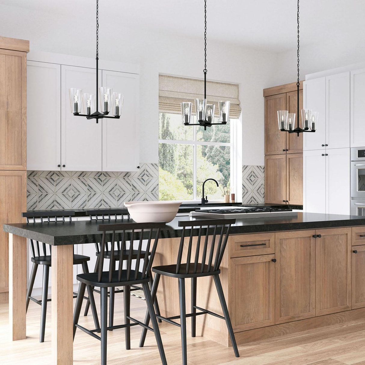 Capital Lighting 348641MB-538 Portman 4 Light Pendant Matte Black