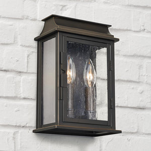 Capital Lighting 936821OZ Bolton 2 Light Outdoor Wall Lantern Oiled Bronze