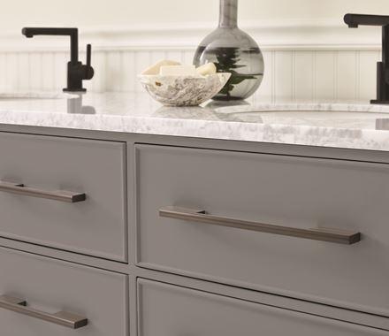 Amerock Cabinet Pull Black Brushed Nickel 6-5/16 inch (160 mm) Center to Center Separa 1 Pack Drawer Pull Drawer Handle Cabinet Hardware