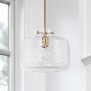 Capital Lighting 342512AD Brighton 1 Light Pendant Aged Brass