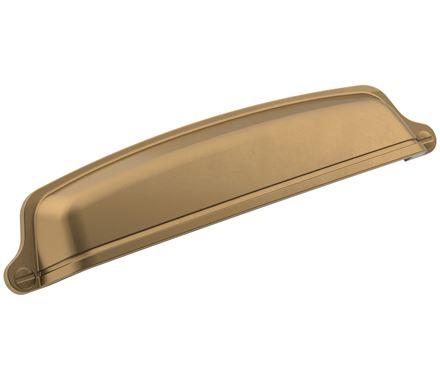Amerock Cabinet Cup Pull Champagne Bronze 5-1/16 inch (128 mm) Center-to-Center Stature 1 Pack Drawer Pull Cabinet Handle Cabinet Hardware