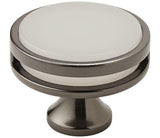 Amerock Cabinet Knob Gunmetal/Frosted 1-3/4 inch (44 mm) Diameter Oberon 1 Pack Drawer Knob Cabinet Hardware