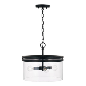 Capital Lighting 248741MB Fuller 4 Light Dual Mount Semi-Flush/Pendant Matte Black