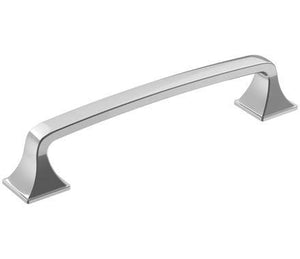 Amerock Cabinet Pull Polished Chrome 5-1/16 inch (128 mm) Center-to-Center Ville 1 Pack Drawer Pull Cabinet Handle Cabinet Hardware