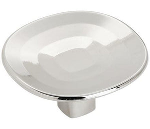 Amerock Cabinet Knob Polished Nickel 1-9/16 inch (40 mm) Diameter Concentric 1 Pack Drawer Knob Cabinet Hardware