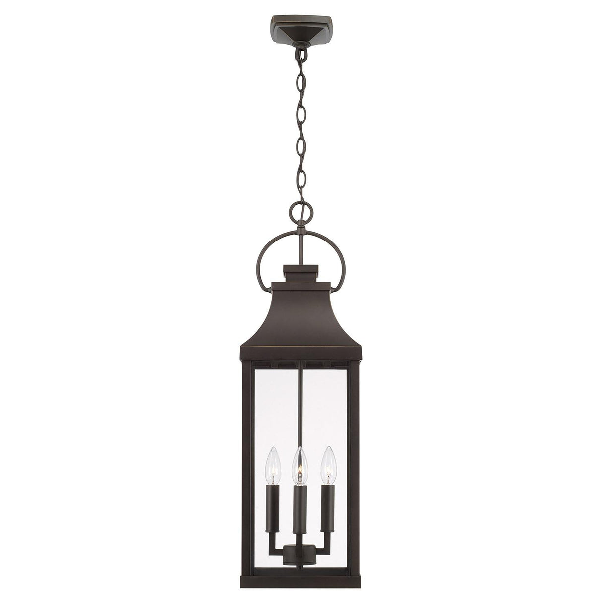 Capital Lighting 946442OZ Bradford 4 Light Outdoor Hanging Lantern Oiled Bronze