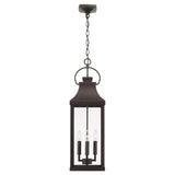 Capital Lighting 946442OZ Bradford 4 Light Outdoor Hanging Lantern Oiled Bronze