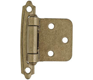 Amerock Cabinet Hinge Variable Overlay Hinge Burnished Brass 2 Pack Self-Closing Hinge Face Mount Hinge Cabinet Door Hinge