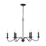 Capital Lighting 437262BI Vincent 6 Light Chandelier Black Iron