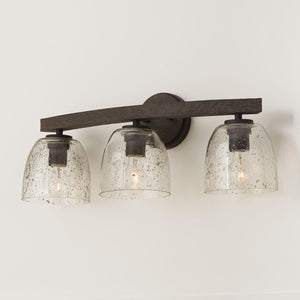 Capital Lighting 147631CK-536 Clive 3 Light Vanity Carbon Grey and Black Iron