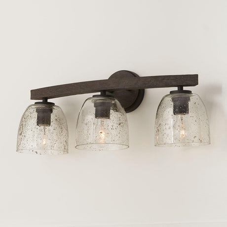 Capital Lighting 147631CK-536 Clive 3 Light Vanity Carbon Grey and Black Iron