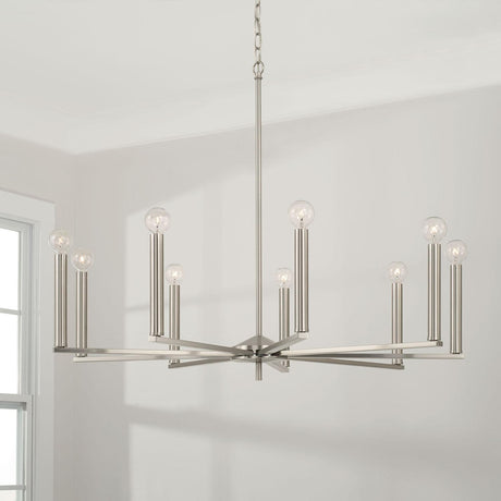 Capital Lighting 448691BN Portman 9 Light Chandelier Brushed Nickel