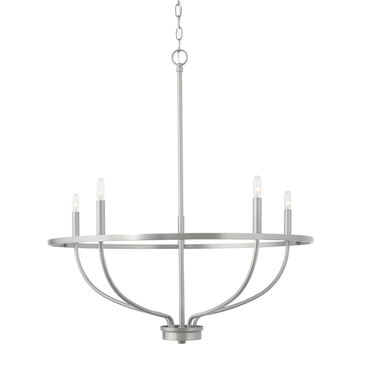 Capital Lighting 428551BN Greyson 5 Light Chandelier Brushed Nickel