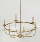 Capital Lighting 425161AD Rylann 6 Light Chandelier Aged Brass