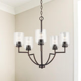 Capital Lighting 439351BZ-500 Carter 5 Light Chandelier Bronze