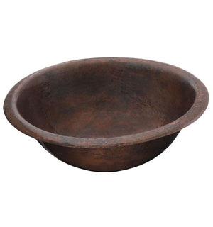 Thompson Traders Hammered Aged Copper Alder Bath Sink Tacambaro 2RP-BC