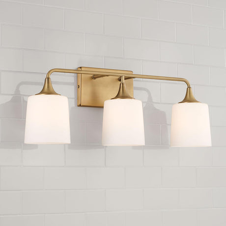 Capital Lighting 148931AD-541 Presley 3 Light Vanity Aged Brass