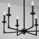 Capital Lighting 437361BI Clint 6 Light Chandelier Black Iron