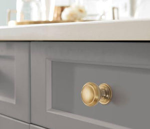 Amerock Cabinet Knob Golden Champagne 1-1/4 inch (32 mm) Diameter Revitalize 1 Pack Drawer Knob Cabinet Hardware