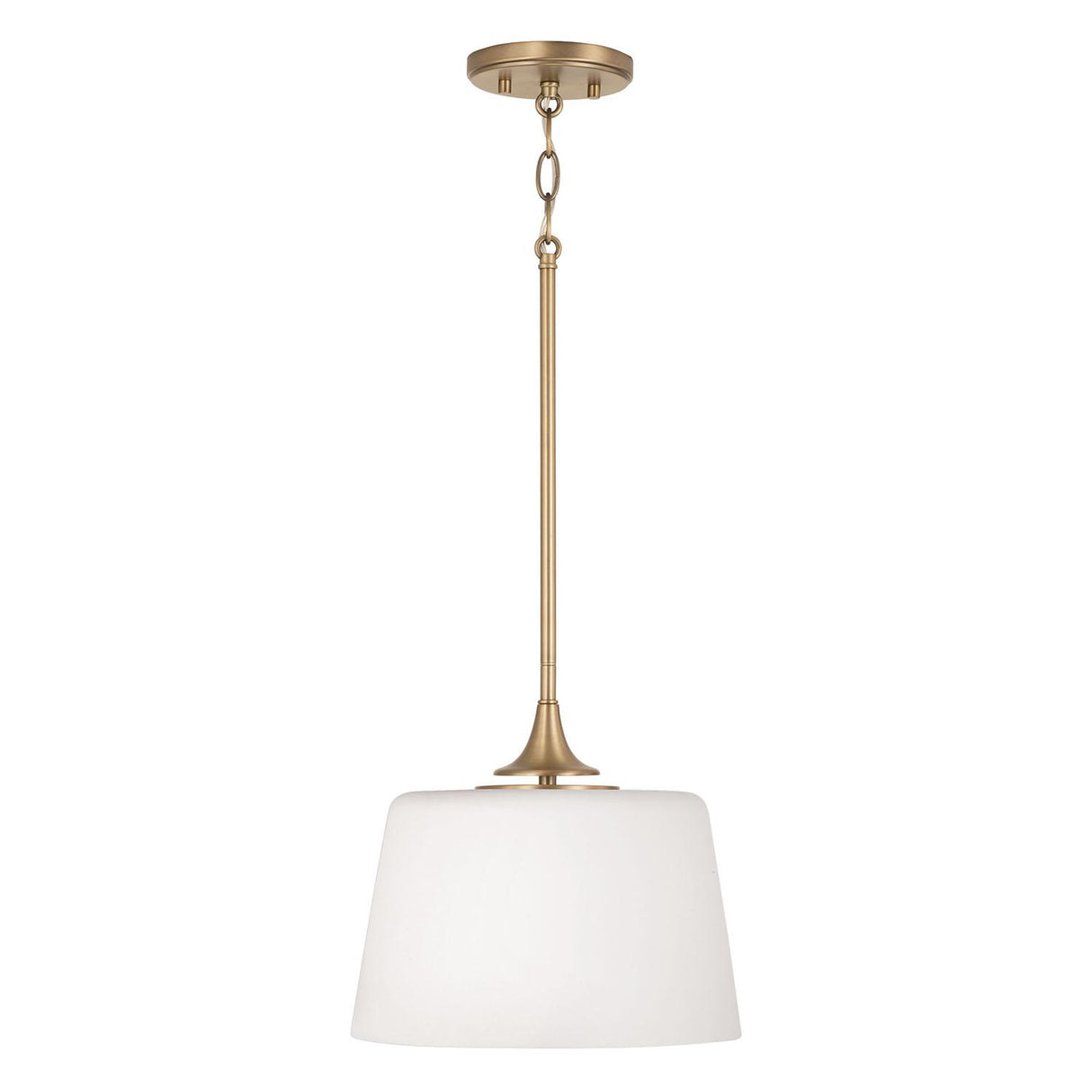 Capital Lighting 248911AD Presley 1 Light Dual Mount Semi-Flush/Pendant Aged Brass