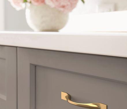 Amerock Cabinet Pull Champagne Bronze 3-3/4 inch (96 mm) Center-to-Center Uprise 1 Pack Drawer Pull Cabinet Handle Cabinet Hardware