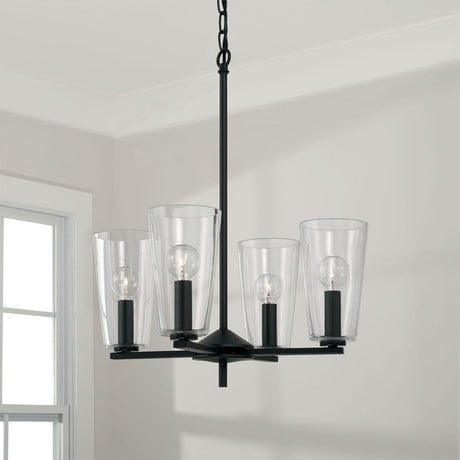 Capital Lighting 348641MB-538 Portman 4 Light Pendant Matte Black