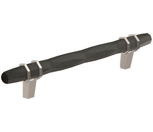 Amerock Cabinet Pull Black Bronze/Polished Chrome 5-1/16 inch (128 mm) Center-to-Center London 1 Pack Drawer Pull Drawer Handle Cabinet Hardware