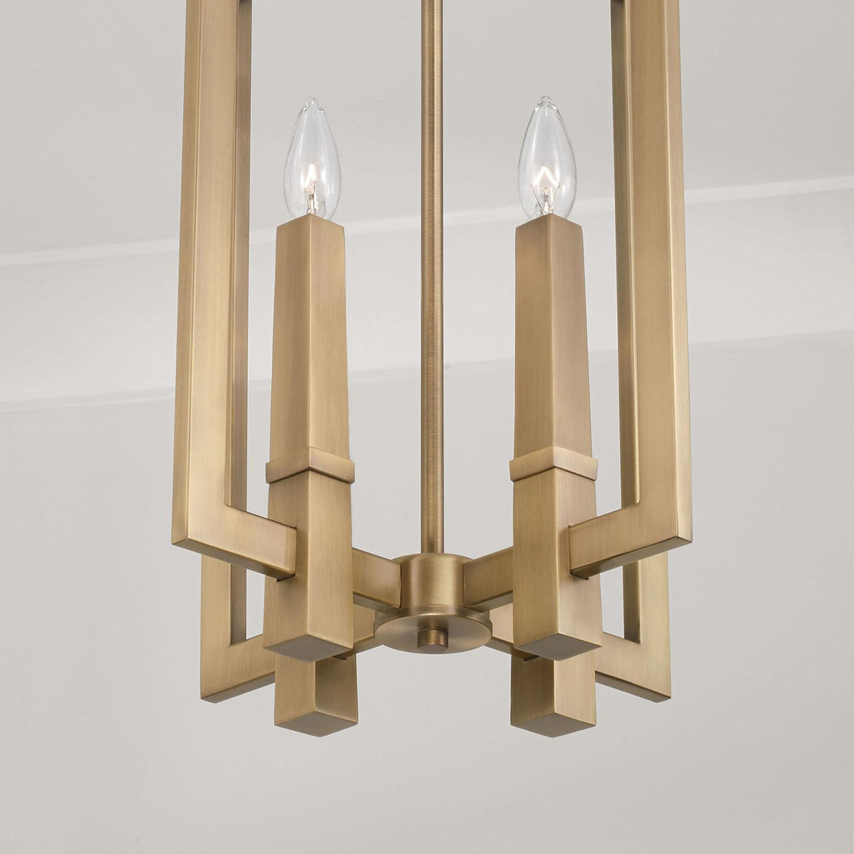 Capital Lighting 549641AD Blake 4 Light Foyer Aged Brass