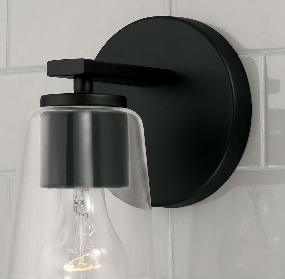 Capital Lighting 648611MB-537 Portman 1 Light Sconce Matte Black