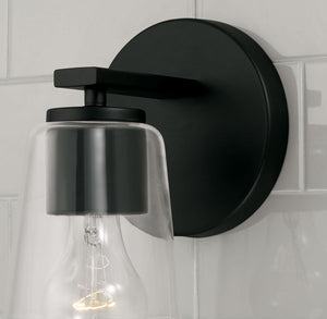 Capital Lighting 648611MB-537 Portman 1 Light Sconce Matte Black