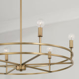 Capital Lighting 448761AD Fuller 6 Light Chandelier Aged Brass