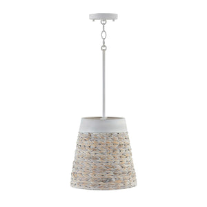 Capital Lighting 343911HW Tallulah 1 Light Pendant Chalk Wash