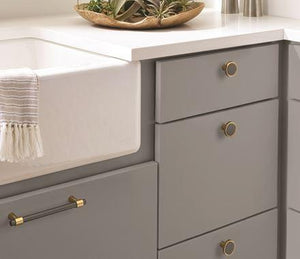 Amerock Cabinet Pull Matte Black/Champagne Bronze 5-1/16 inch (128 mm) Center-to-Center Mergence 1 Pack Drawer Pull Cabinet Handle Cabinet Hardware