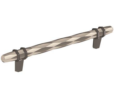 Amerock Cabinet Pull Polished Nickel/Black Chrome 6-5/16 inch (160 mm) Center-to-Center London 1 Pack Drawer Pull Drawer Handle Cabinet Hardware