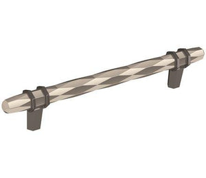 Amerock Cabinet Pull Polished Nickel/Black Chrome 6-5/16 inch (160 mm) Center-to-Center London 1 Pack Drawer Pull Drawer Handle Cabinet Hardware