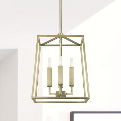 Capital Lighting 537641AD Thea 4 Light Foyer Aged Brass