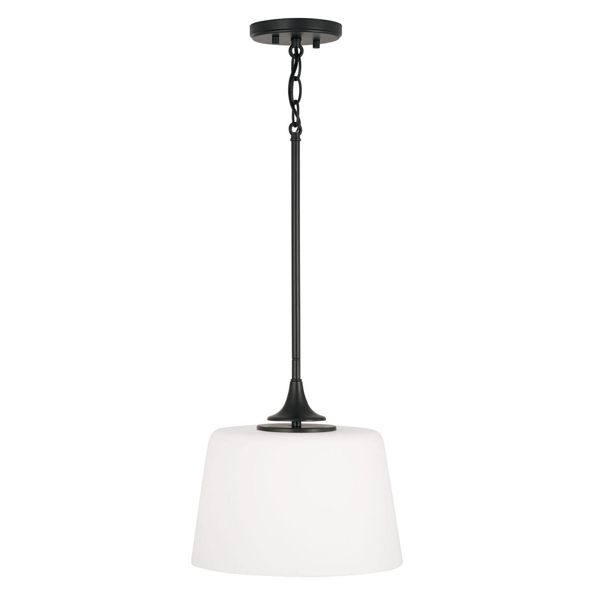 Capital Lighting 248911MB Presley 1 Light Dual Mount Semi-Flush/Pendant Matte Black