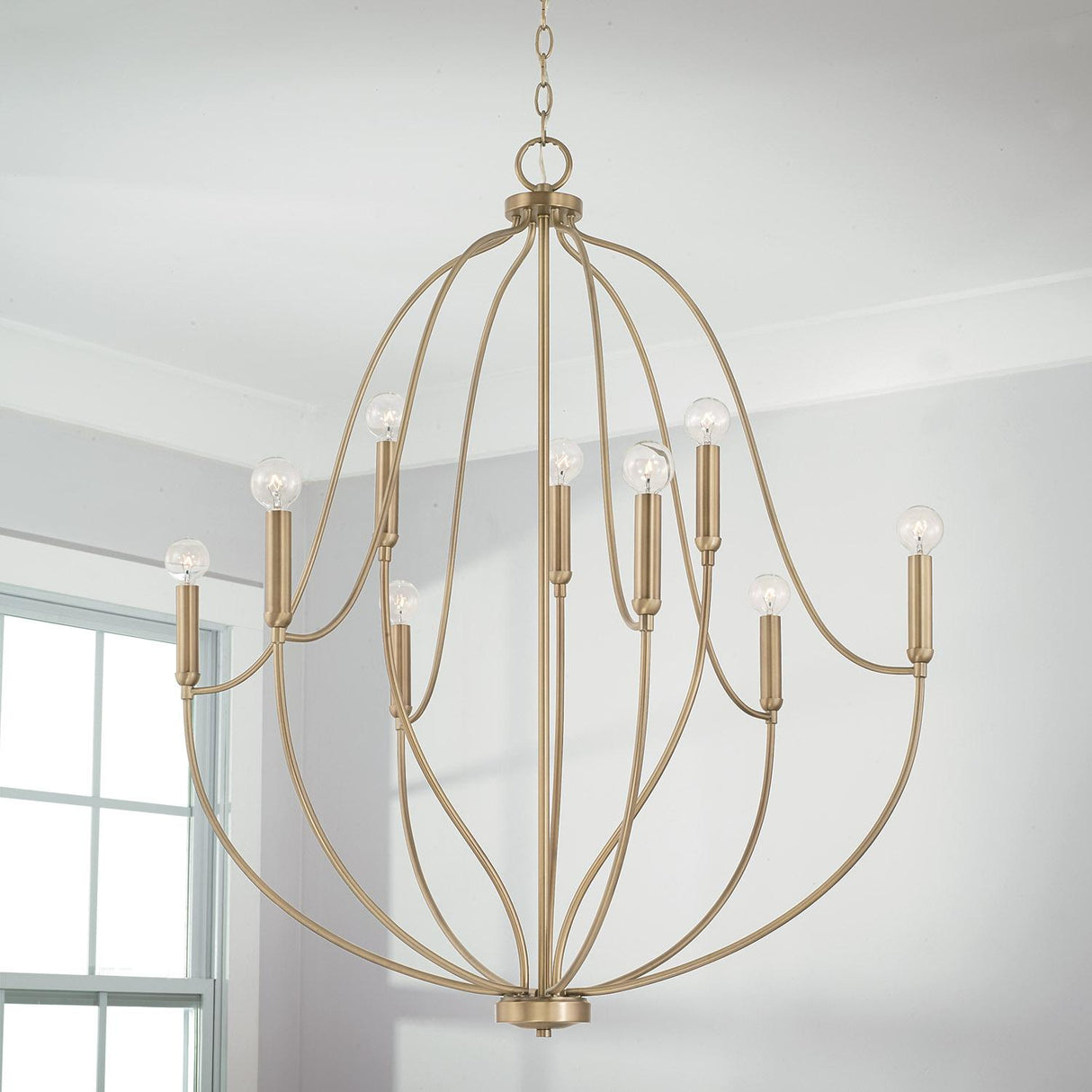 Capital Lighting 447091AD Madison 9 Light Chandelier Aged Brass