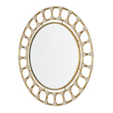 Capital Lighting 741102MM Mirror Decorative Mirror Bleached Natural Rope and Patinaed Brass