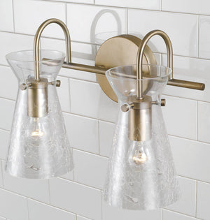 Capital Lighting 142421AD Mila 2 Light Vanity Aged Brass