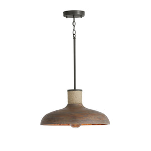 Capital Lighting 340312YG Jacob 1 Light Pendant Grey Wash and Grey Iron