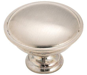 Amerock Cabinet Knob Brushed Chrome 1-5/16 inch (33 mm) Diameter Everyday Heritage 1 Pack Drawer Knob Cabinet Hardware