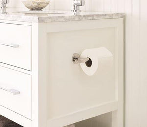 Amerock BH26540PSS Polished Stainless Steel Single Post Toilet Paper Holder 7-1/4 in. (184 mm) Length Toilet Tissue Holder Arrondi Bath Tissue Holder Bathroom Hardware Bath Accessories